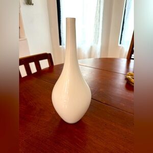 IKEA Johanna Jelinek Hand Blown Salong Art Glass Vases 1990 White MCM 12" tall
